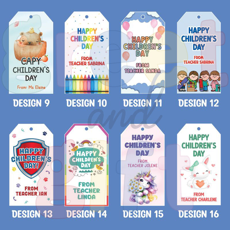 Custom Children's Day Gift Tags (Bundle of 10)