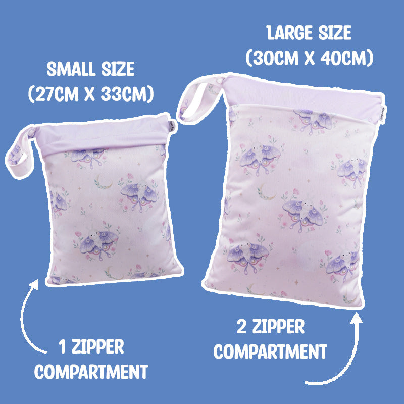 Personalized Wet Bag - Design 101 Purple Moth