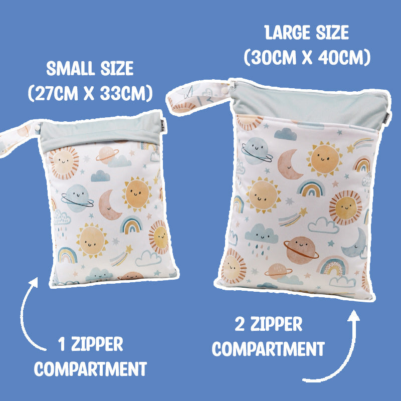 Personalized Wet Bag - Design 12 Cute Sky