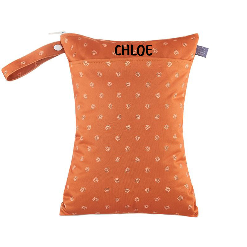 Personalized Wet Bag - Design 24 Orange Suns