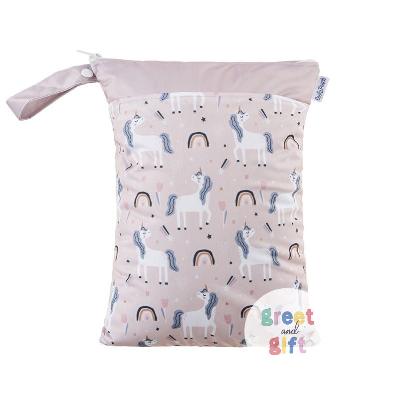 Personalized Wet Bag - Design 27 Blush Unicorns