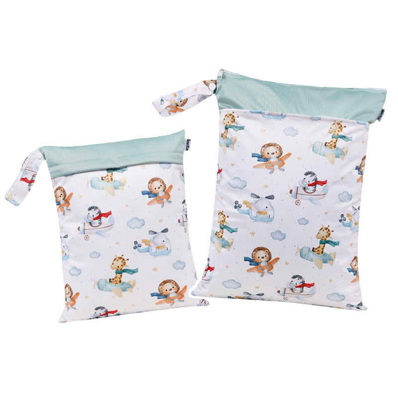 Personalized Wet Bag - Design 3 Animal Airplane