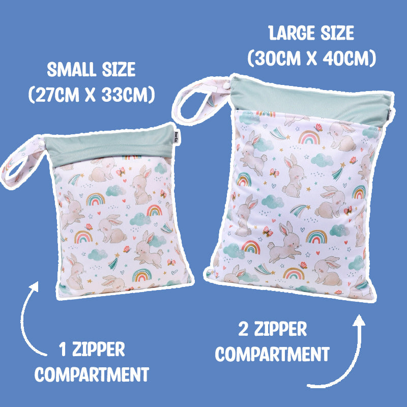 Personalized Wet Bag - Design 30 Bunnies