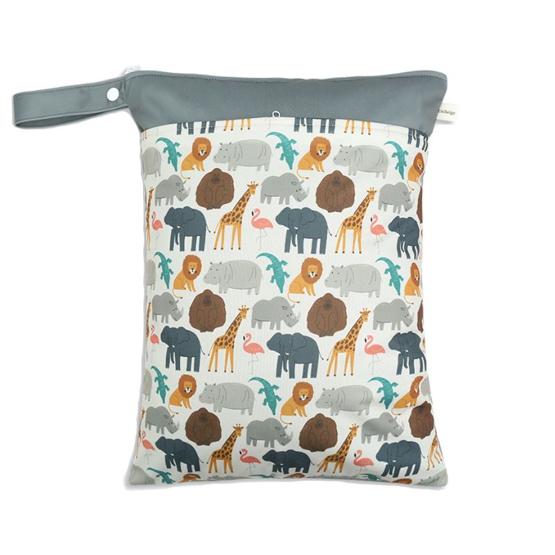 Personalized Wet Bag - Design 42 Safari Animals