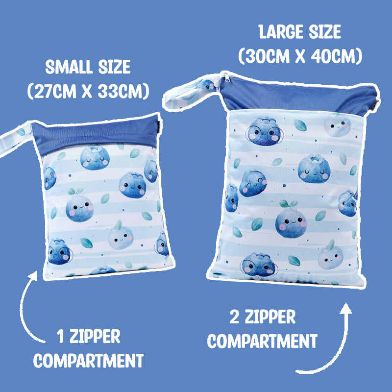 Personalized Wet Bag - Design 43 Blueberry