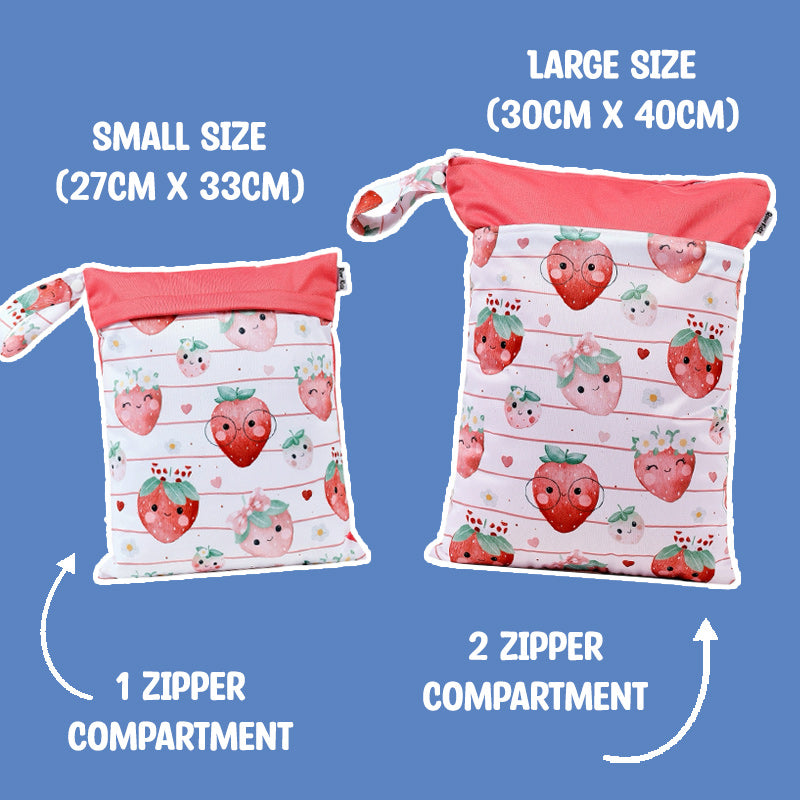 Personalized Wet Bag - Design 44 Strawberry