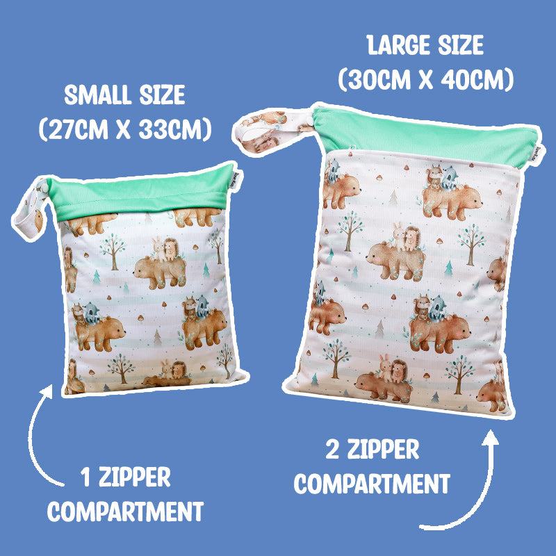 Personalized Wet Bag - Design 45 Forest Animals