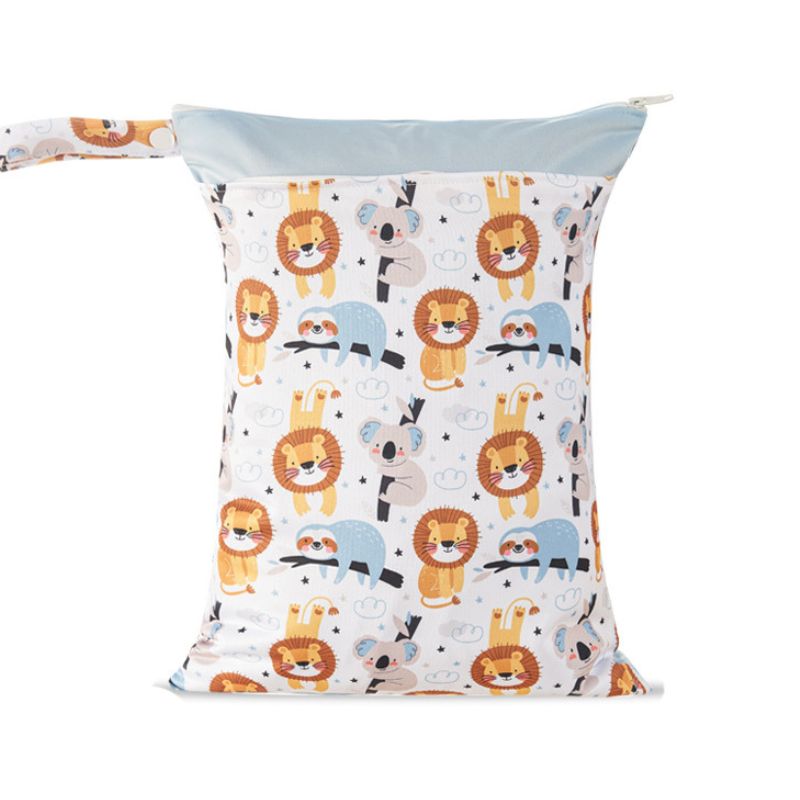 Personalized Wet Bag - Design 4 Lion, Sloth & Koala