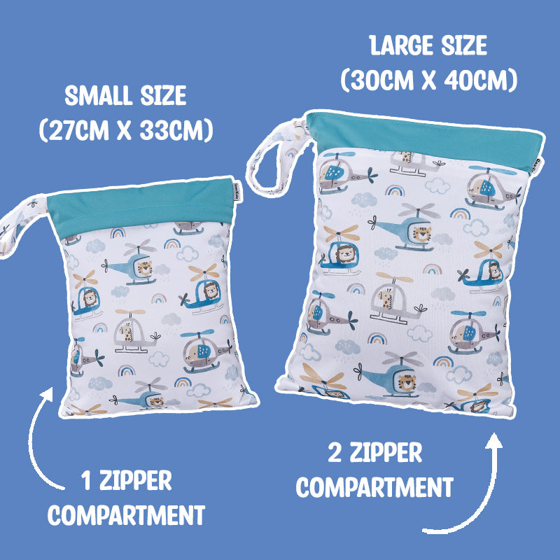 Personalized Wet Bag - Design 56 Animal Helicopters