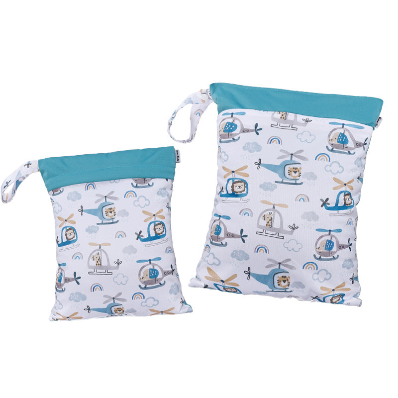 Personalized Wet Bag - Design 56 Animal Helicopters