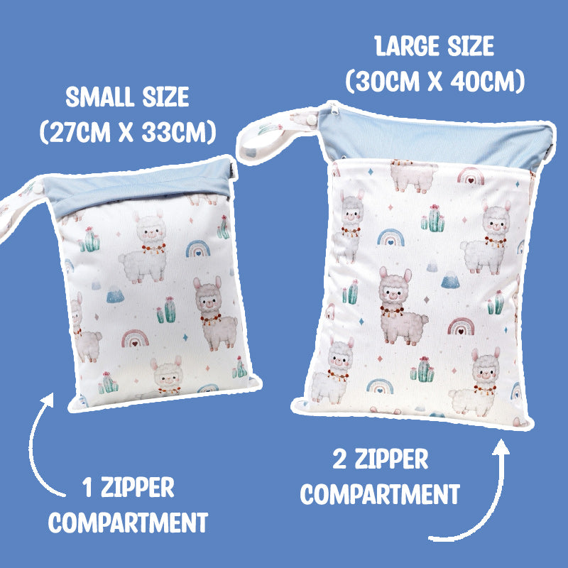 Personalized Wet Bag - Design 60 Alpacas