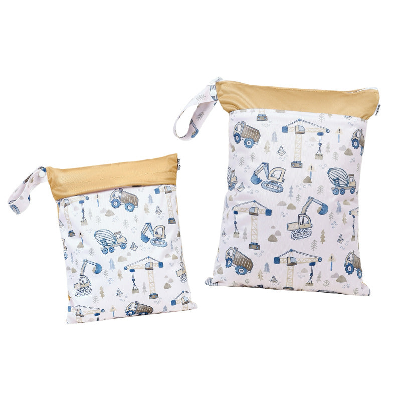 Personalized Wet Bag - Design 66 Yellow Construction
