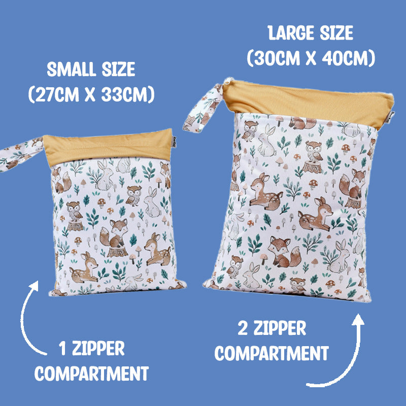 Personalized Wet Bag - Design 68 Woodland Animals