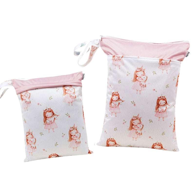 Personalized Wet Bag - Design 69 Girl with Unicorn