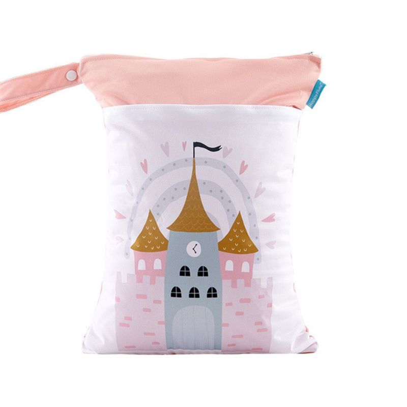 Personalized Wet Bag - Design 74 Pink Castle
