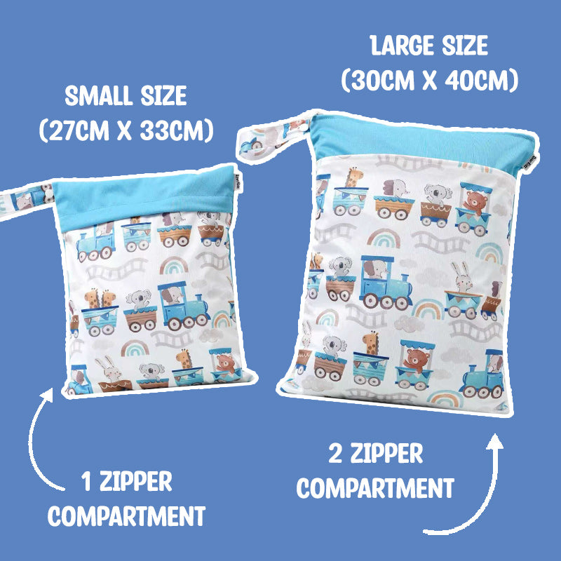 Personalized Wet Bag - Design 76 Animal Train