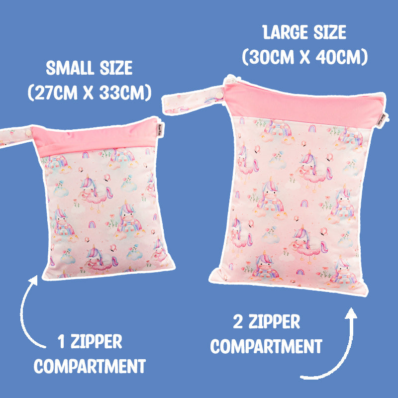 Personalized Wet Bag - Design 79 Pink Unicorns