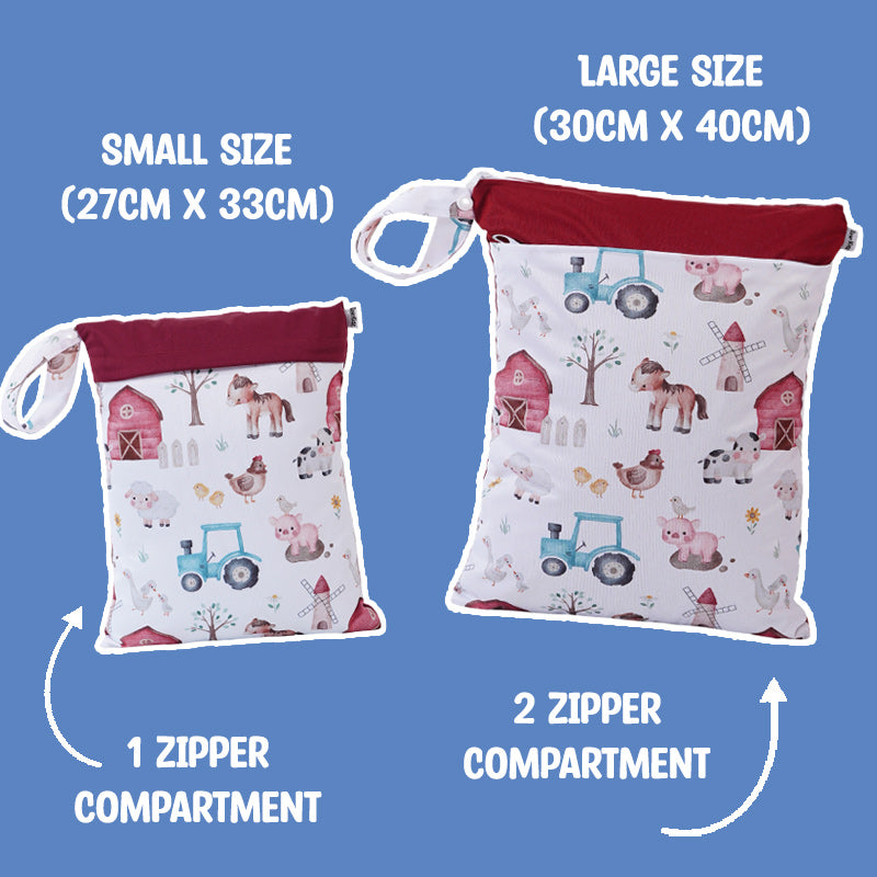 Personalized Wet Bag - Design 96 Farm Animals