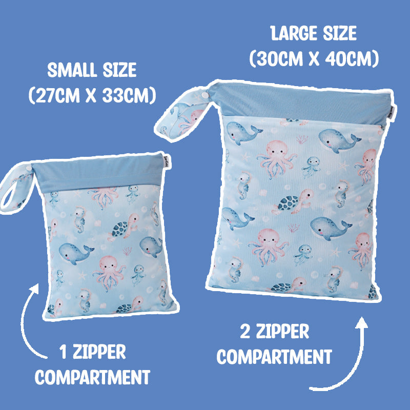 Personalized Wet Bag - Design 98 Sea Animals