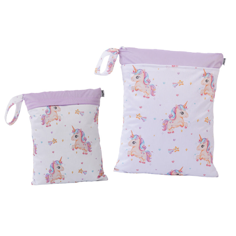 Personalized Wet Bag - Design 99 Purple Unicorn