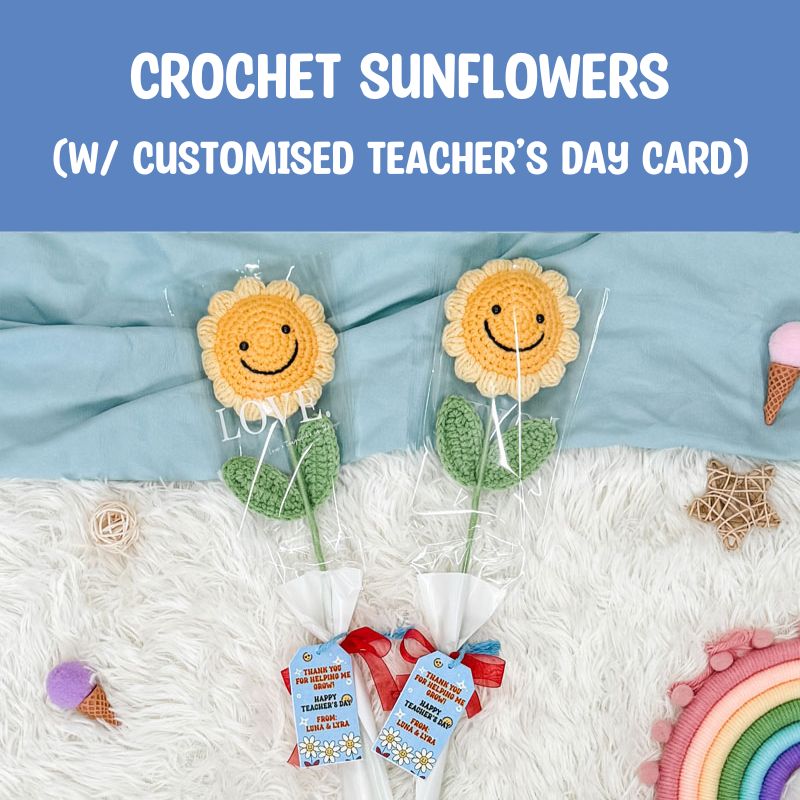 Sunflower Stalk with Personalized Tag