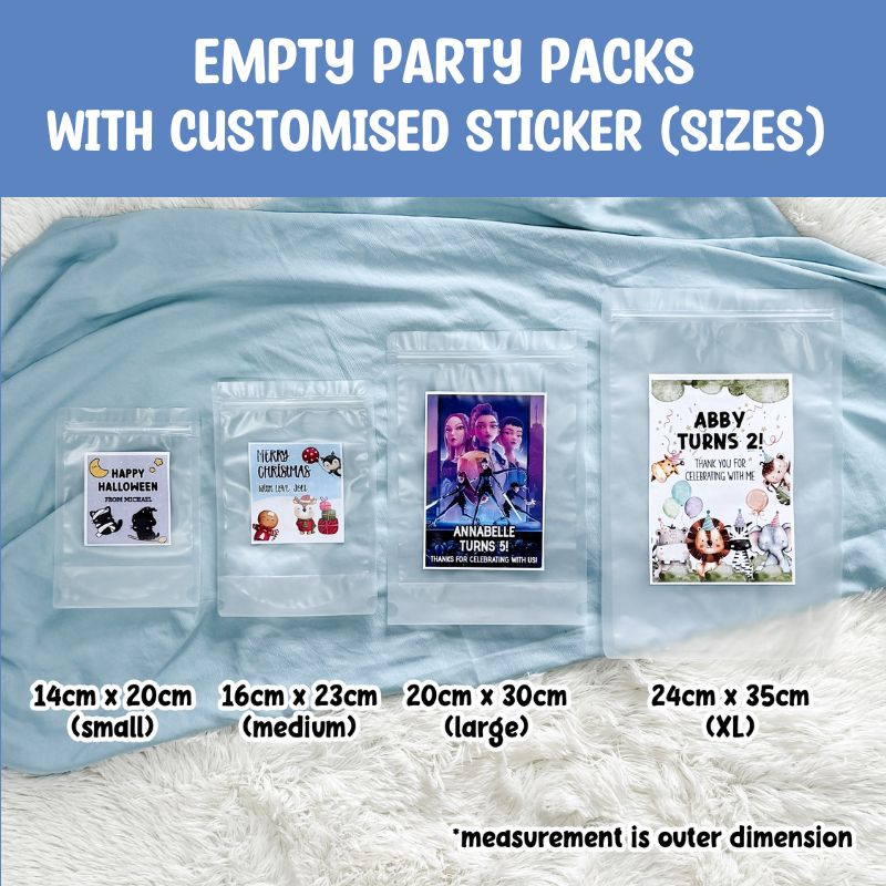 Customised Empty Zip Lock Bag (all sizes)