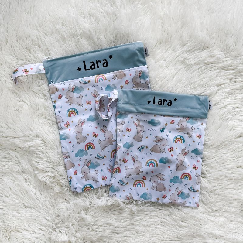 Personalized Wet Bag - Design 30 Bunnies