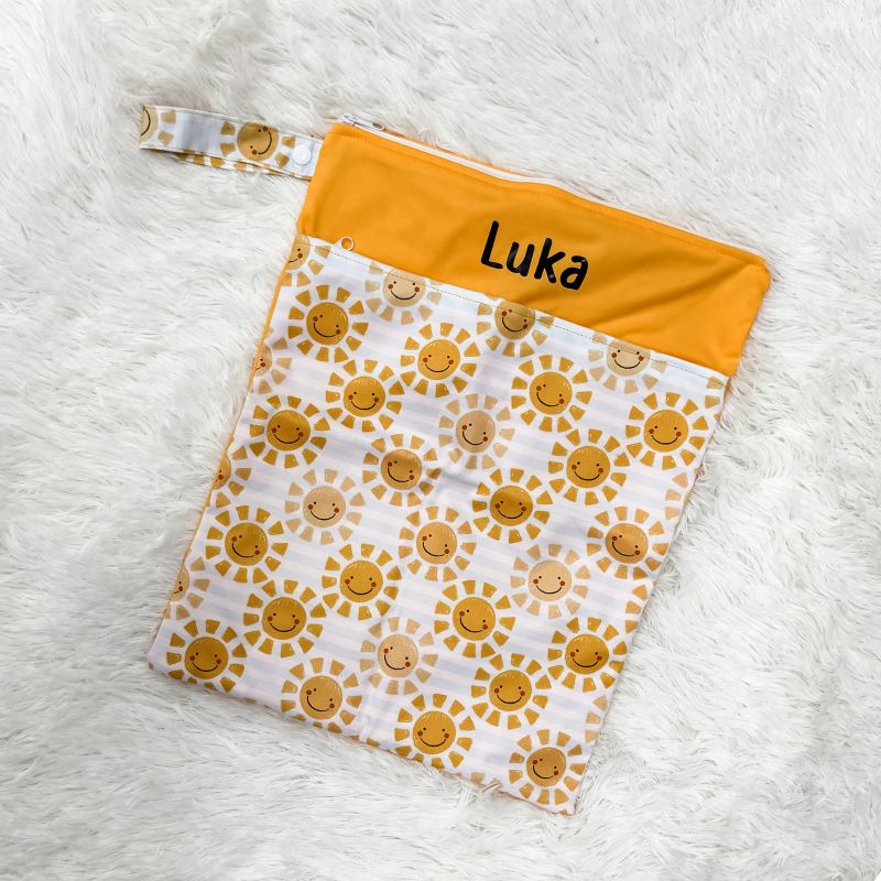 Personalized Wet Bag - Design 34 Yellow Sun