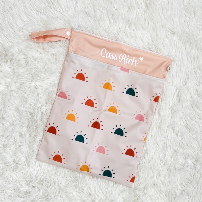 Personalized Wet Bag - Design 43 Colorful Suns