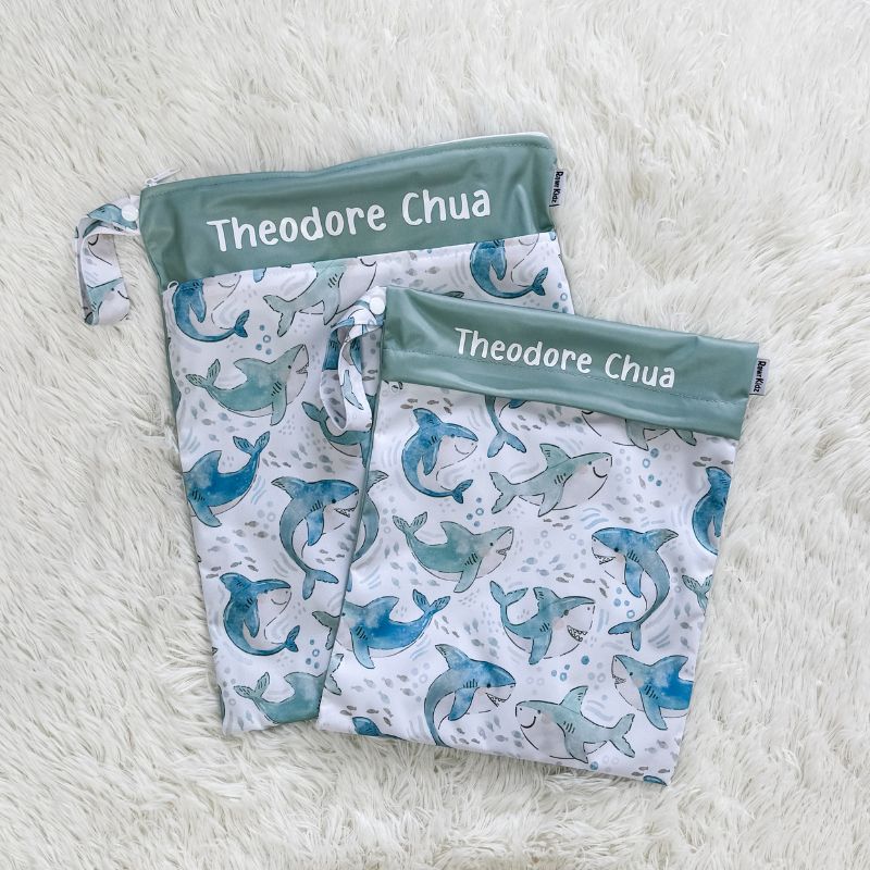 Personalized Wet Bag - Design 54 Sharks