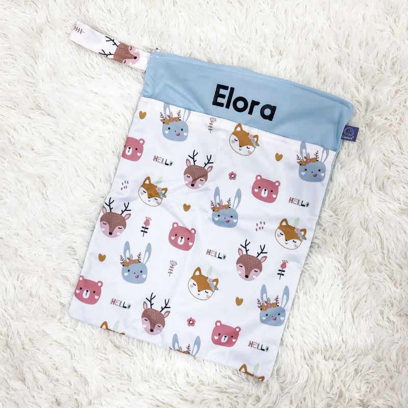 Personalized Wet Bag - Design 5 Cute Animals