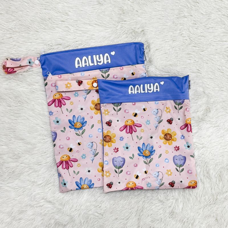 Personalized Wet Bag - Design 97 Cute Flowers