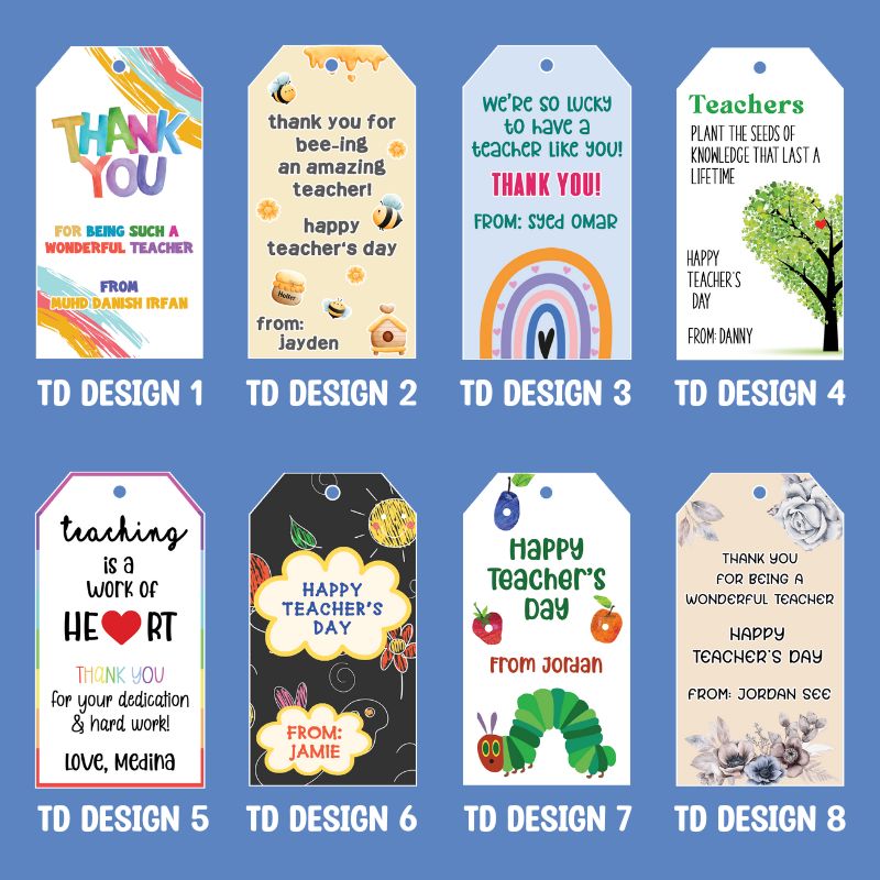 Custom Teacher's Day Gift Tag (Bundle of 10)