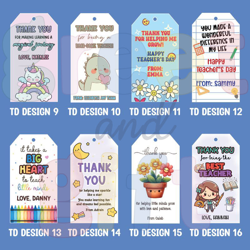Custom Teacher's Day Gift Tag (Bundle of 10)