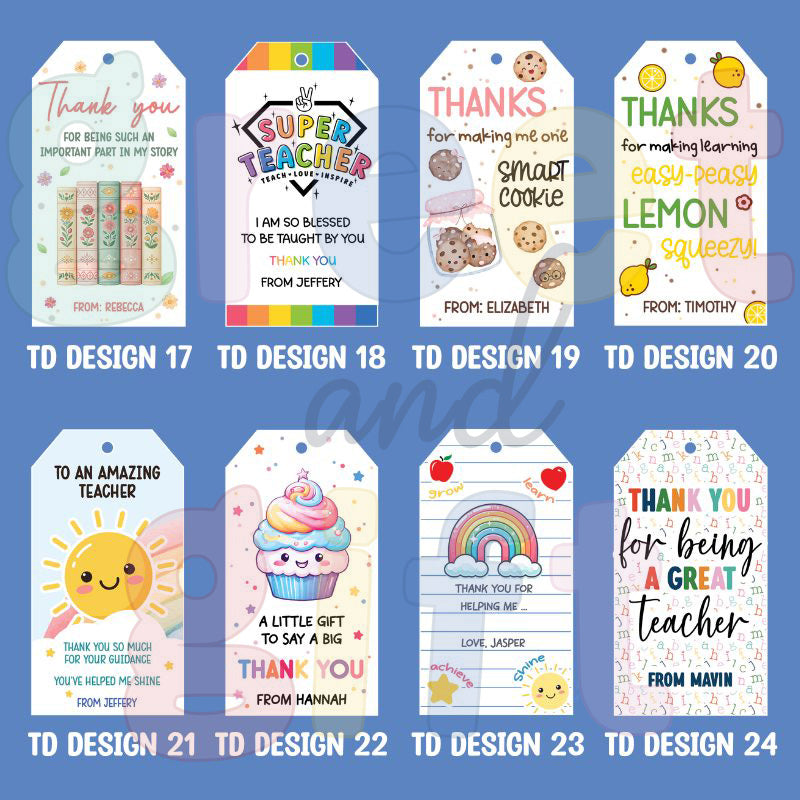 Custom Teacher's Day Gift Tag (Bundle of 10)