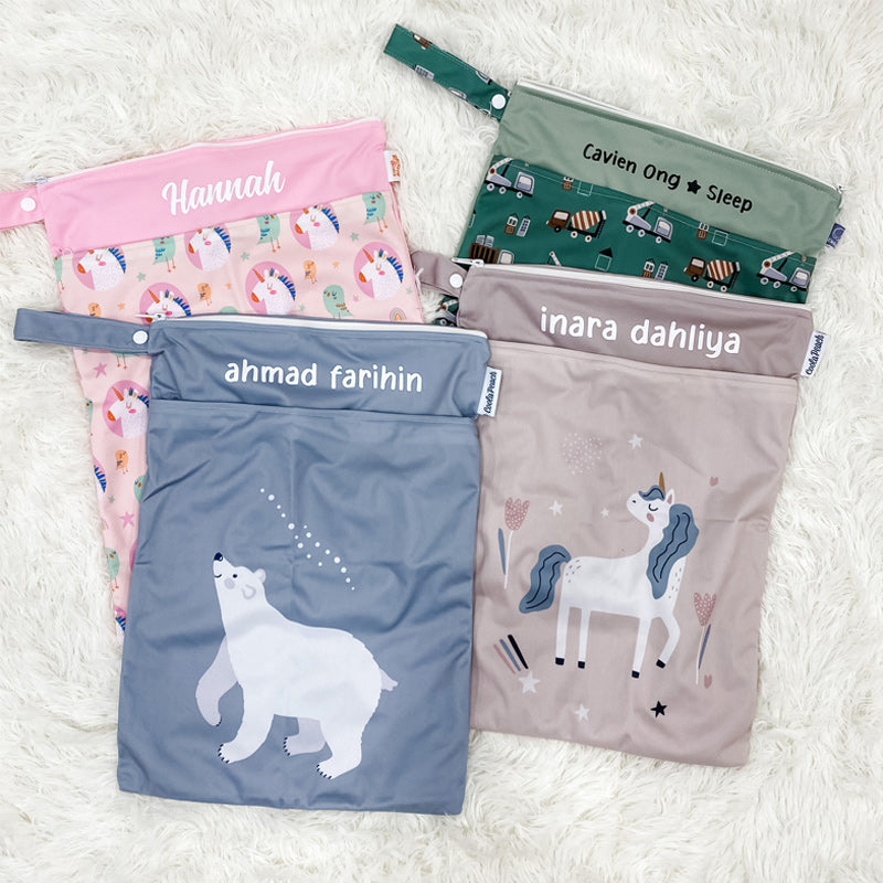 Personalized Wet Bag - Design 17 Unicorns