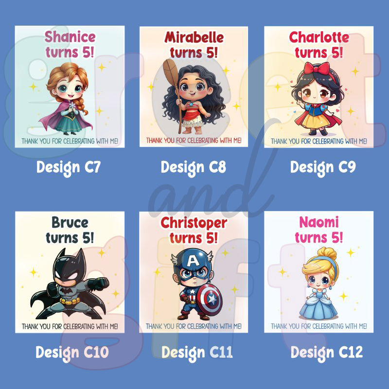 Custom Birthday Celebration Stickers