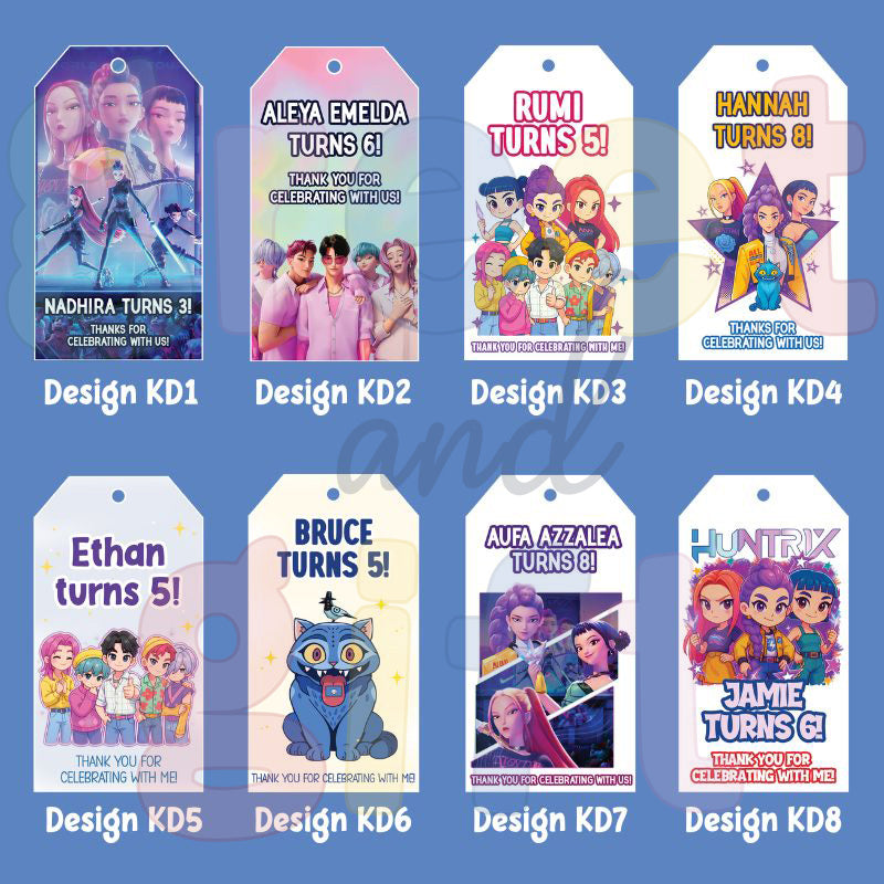 Custom Gift Tags - Kpop Demon Hunter (Bundle of 10)
