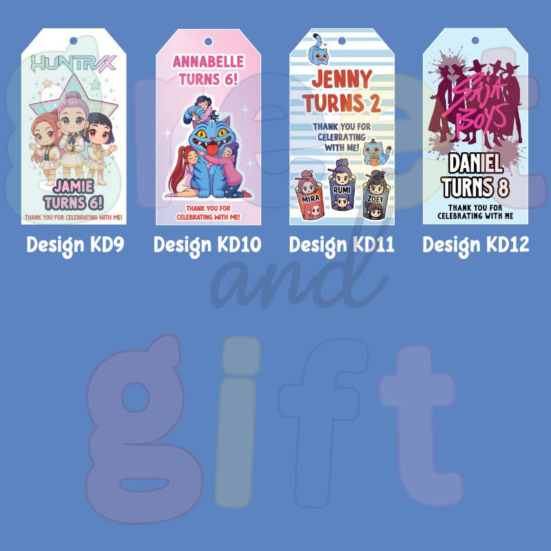 Custom Gift Tags - Kpop Demon Hunter (Bundle of 10)