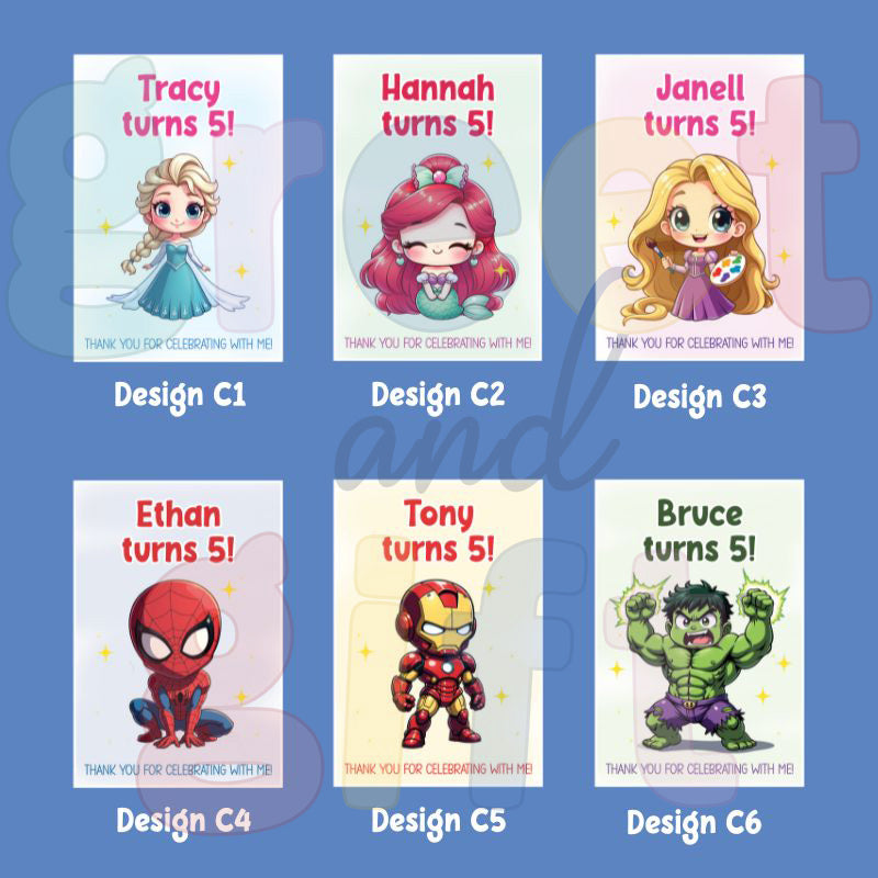 Customised Large Birthday Stickers