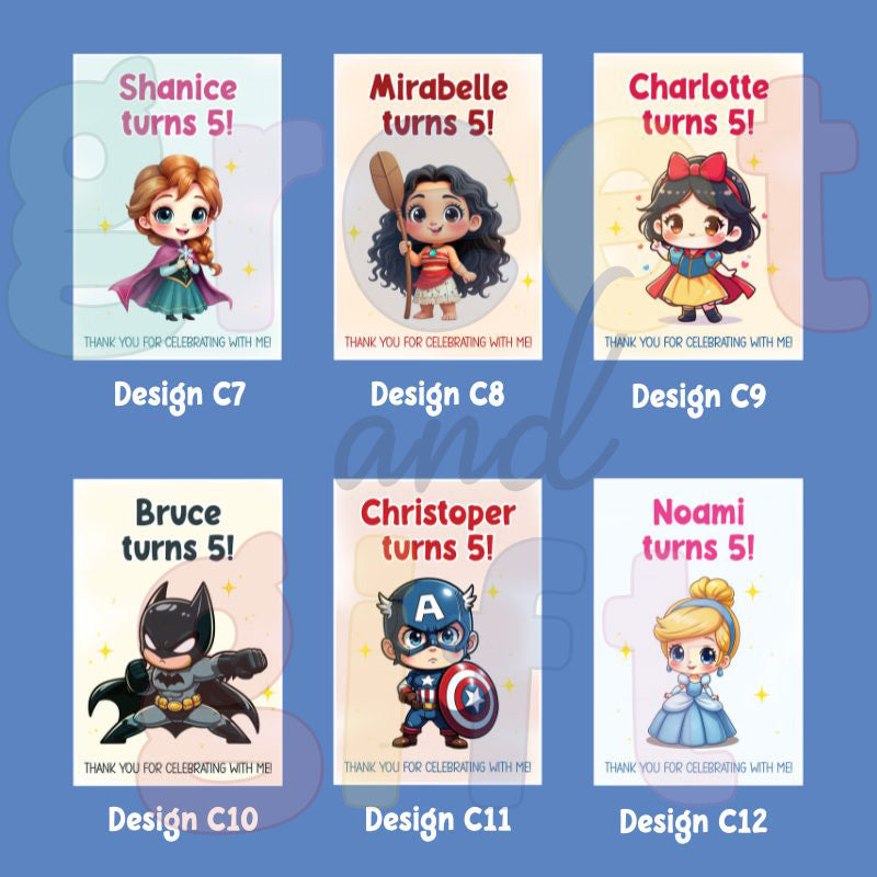 Customised Large Birthday Stickers