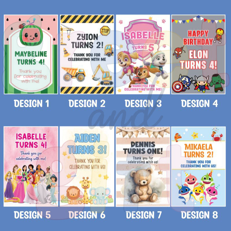 Customised Large Birthday Stickers