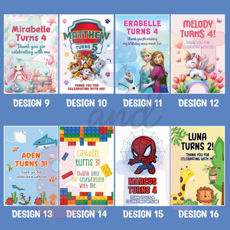 Customised Large Birthday Stickers