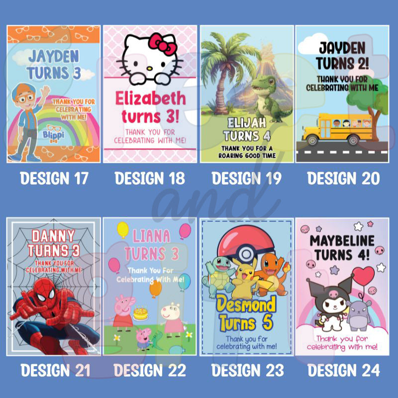 Customised Large Birthday Stickers