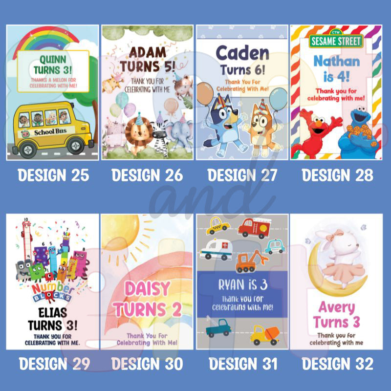 Customised Large Birthday Stickers