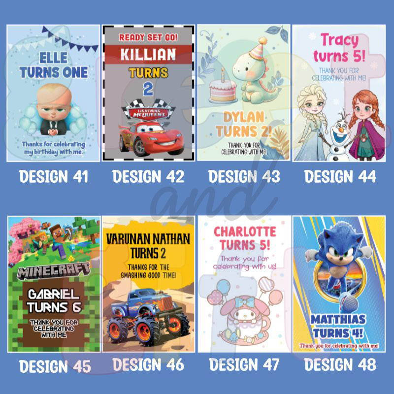 Customised Large Birthday Stickers