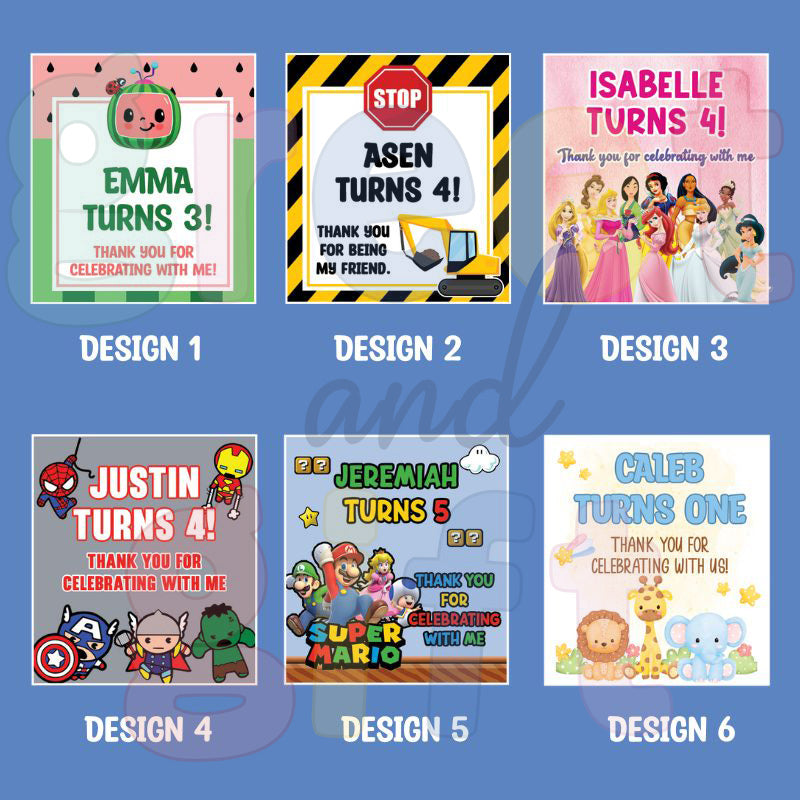 Custom Birthday Celebration Stickers