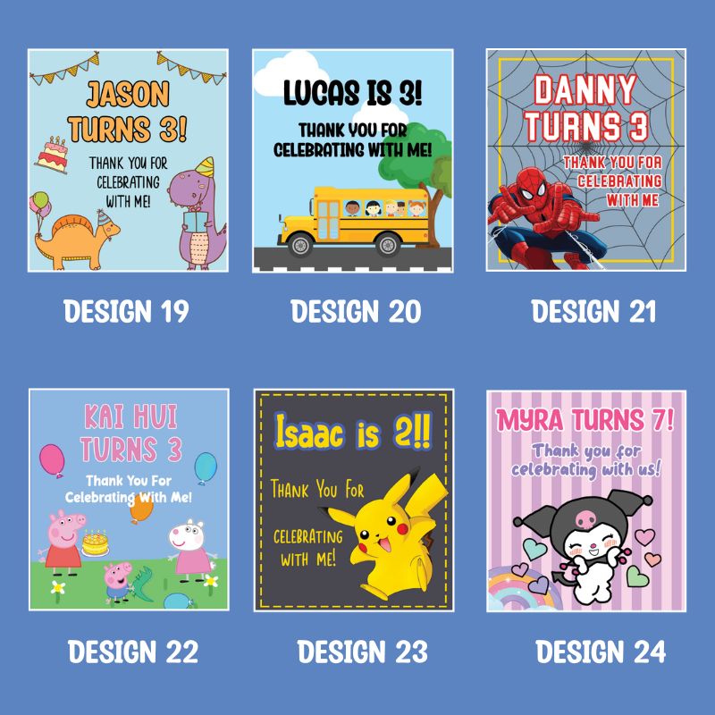 Custom Birthday Celebration Stickers (Bundle of 12)
