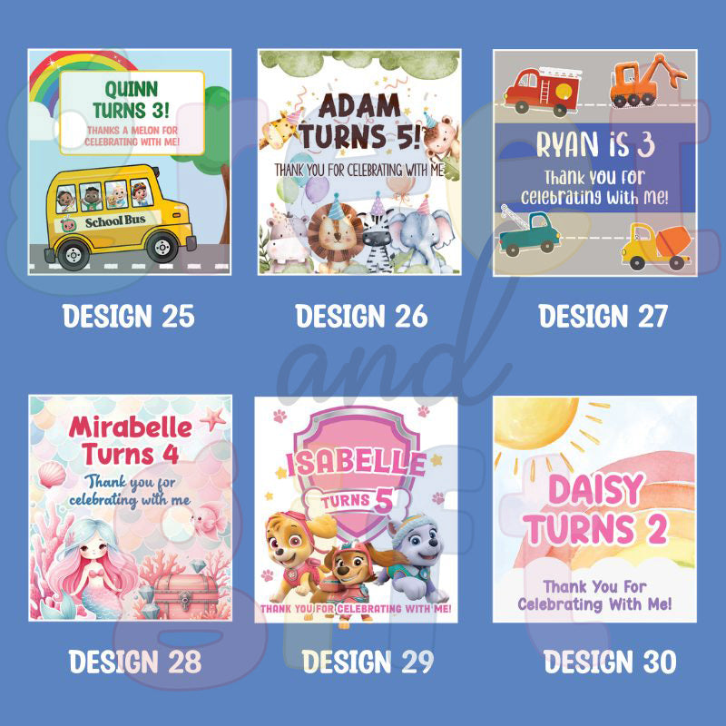 Custom Birthday Celebration Stickers