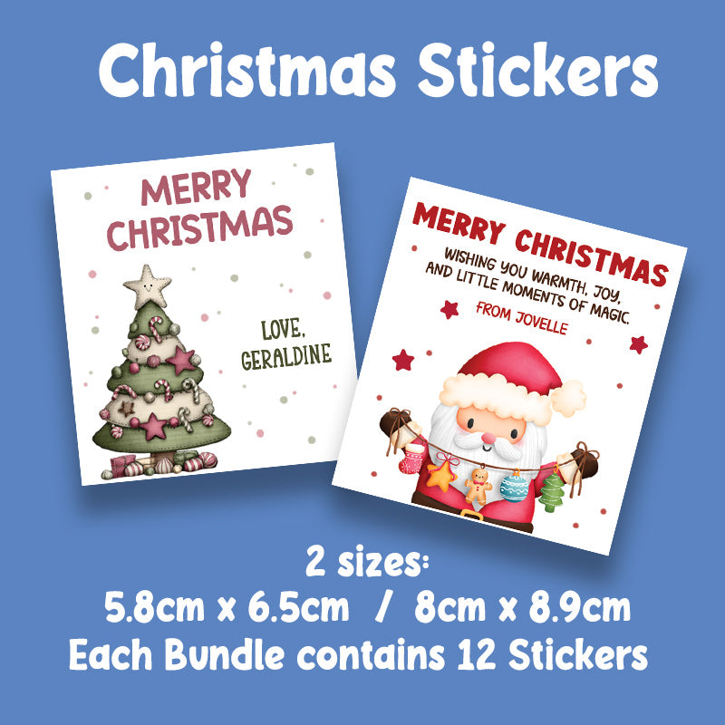 Custom Christmas Gift Stickers